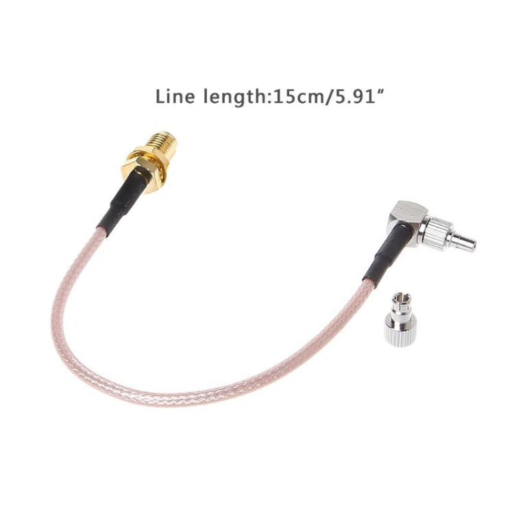 SMA Female to CRC9 / TS9 Double RF Coaxial Connector RG316 Adapter Cable, Length: 15cm SMA Female to CRC9 / TS9 Double RF Coaxial Connector RG316 Adapter Cable, Length: 15cm